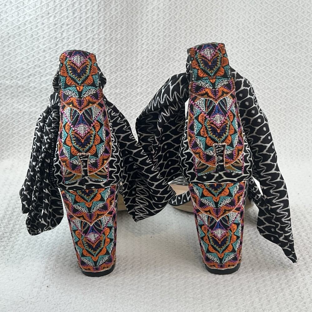 INC International Concepts Bow Tie Block Heel Sandals Women’s 7.5M Boho - Picture 7 of 11